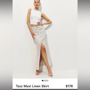 Reformation linen maxi skirt